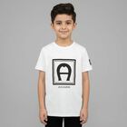 Boys White Logo T-Shirt, 1, hi-res