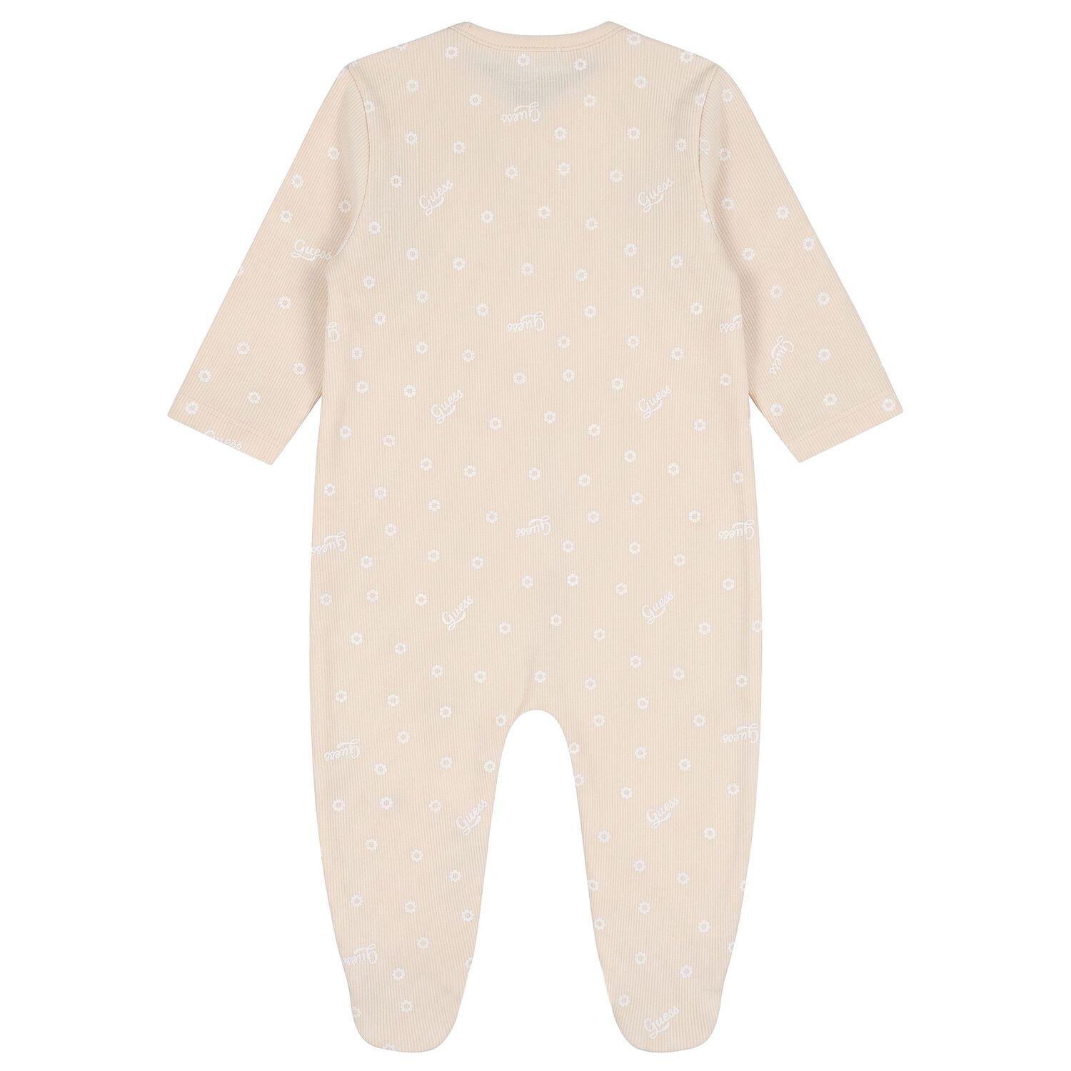 Baby Girls Beige Floral Babygrow Gift Set, 1, hi-res