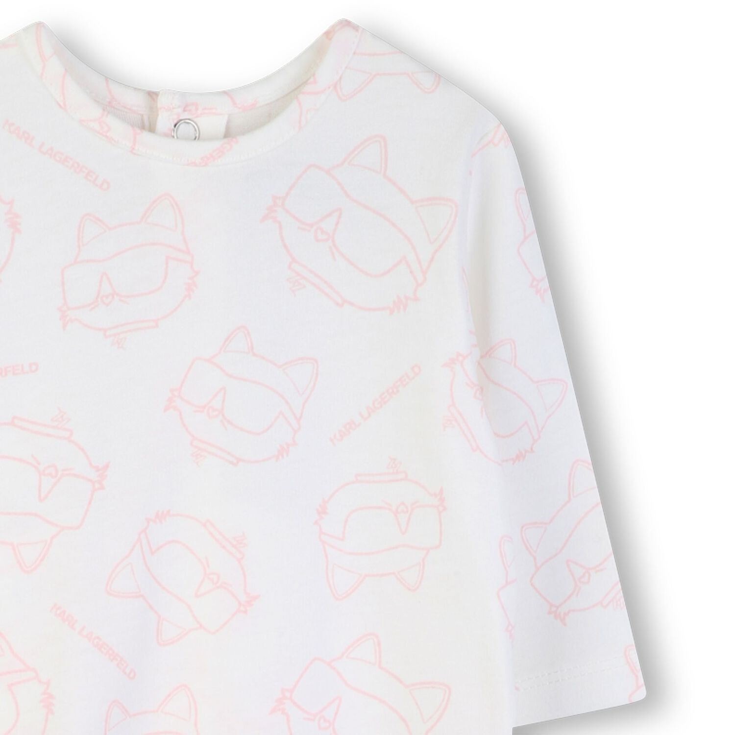 Baby Girls Pink & White Choupette Babygrow Gift Set, 1, hi-res