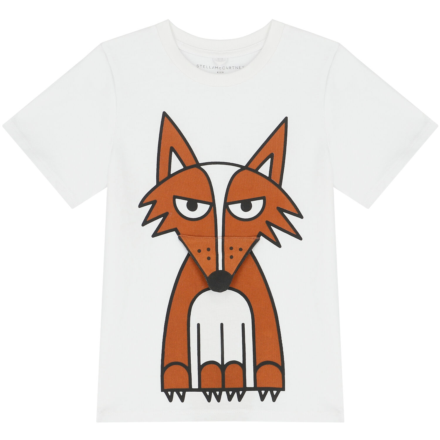Boys White Fox T-Shirt, 1, hi-res
