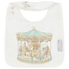 Ivory & Green Carousel Baby Bib, 3, hi-res