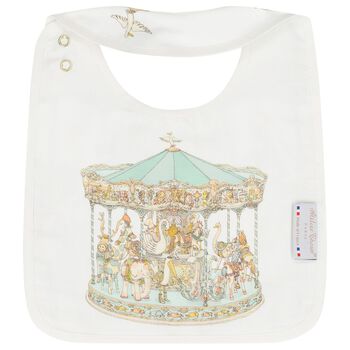Ivory & Green Carousel Baby Bib