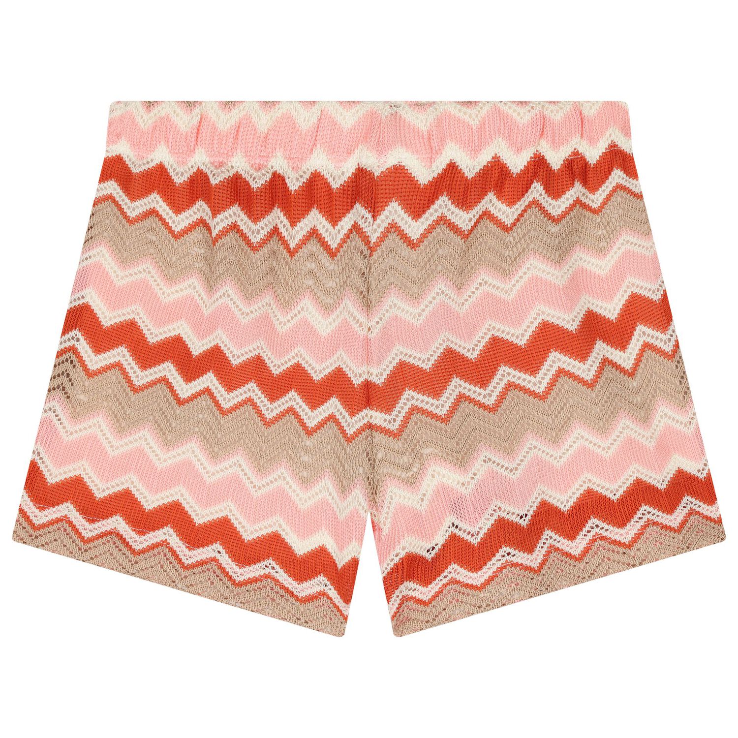Girls Pink Zigzag Shorts Set, 1, hi-res image number null