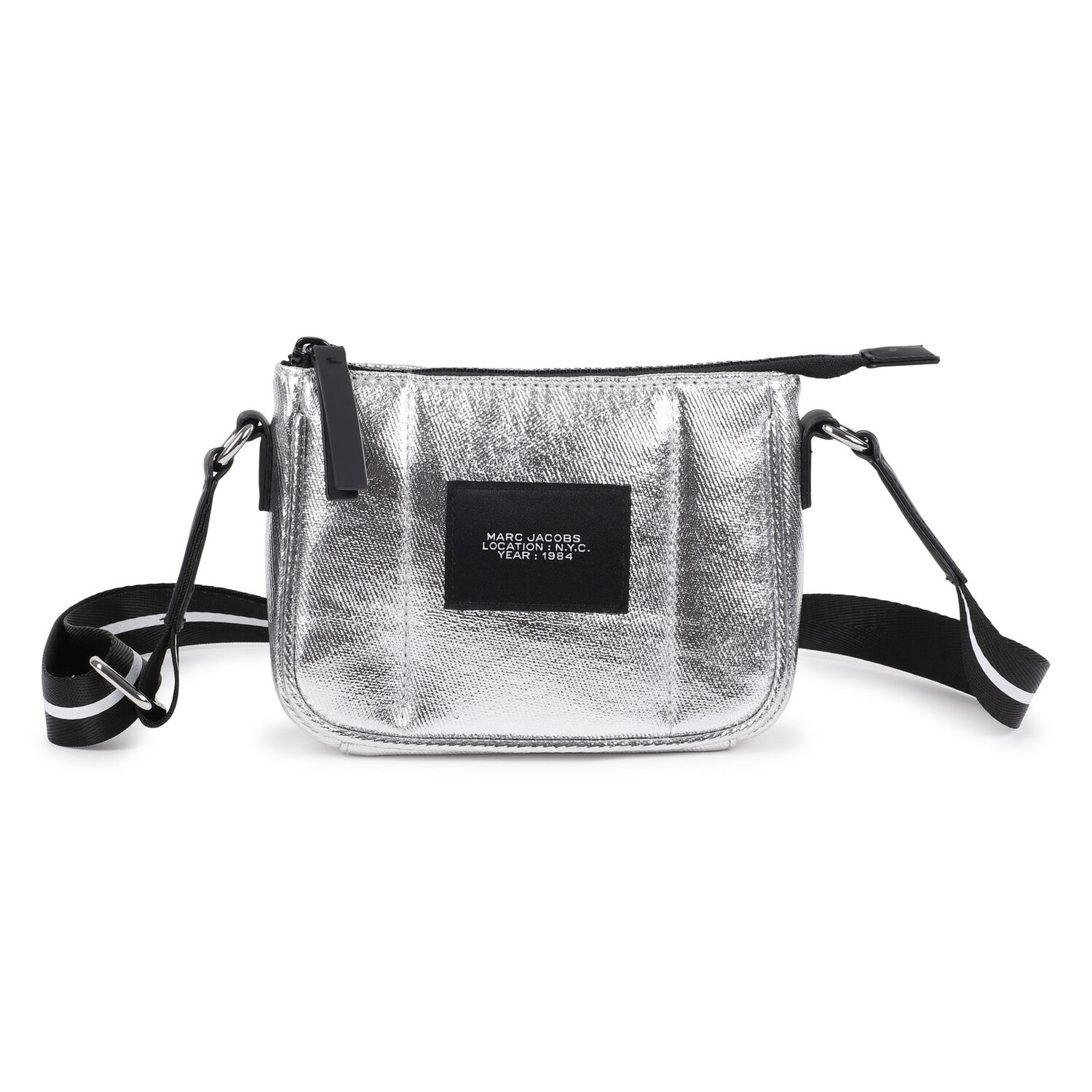 Girls Silver Logo Handbag, 1, hi-res