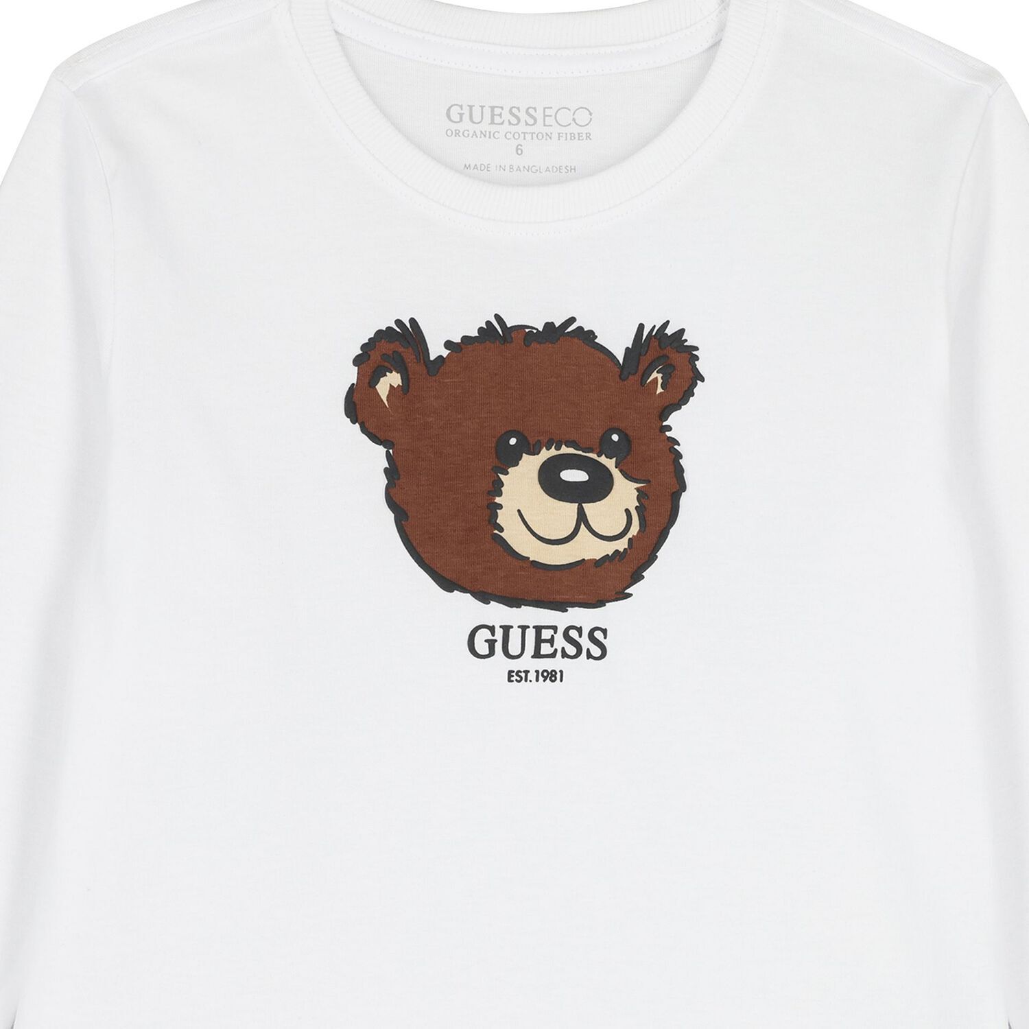 Boys White Teddy Bear Long Sleeve Top, 1, hi-res image number null