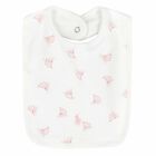 Baby Girls White Printed Bib, 1, hi-res