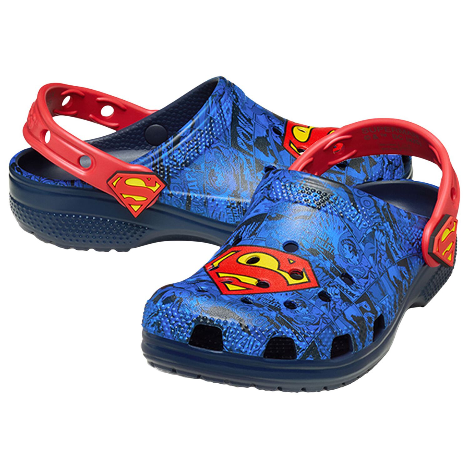 Blue & Red Superman Classic Clogs Sandals, 1, hi-res