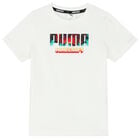 Boys White Logo T-Shirt, 1, hi-res