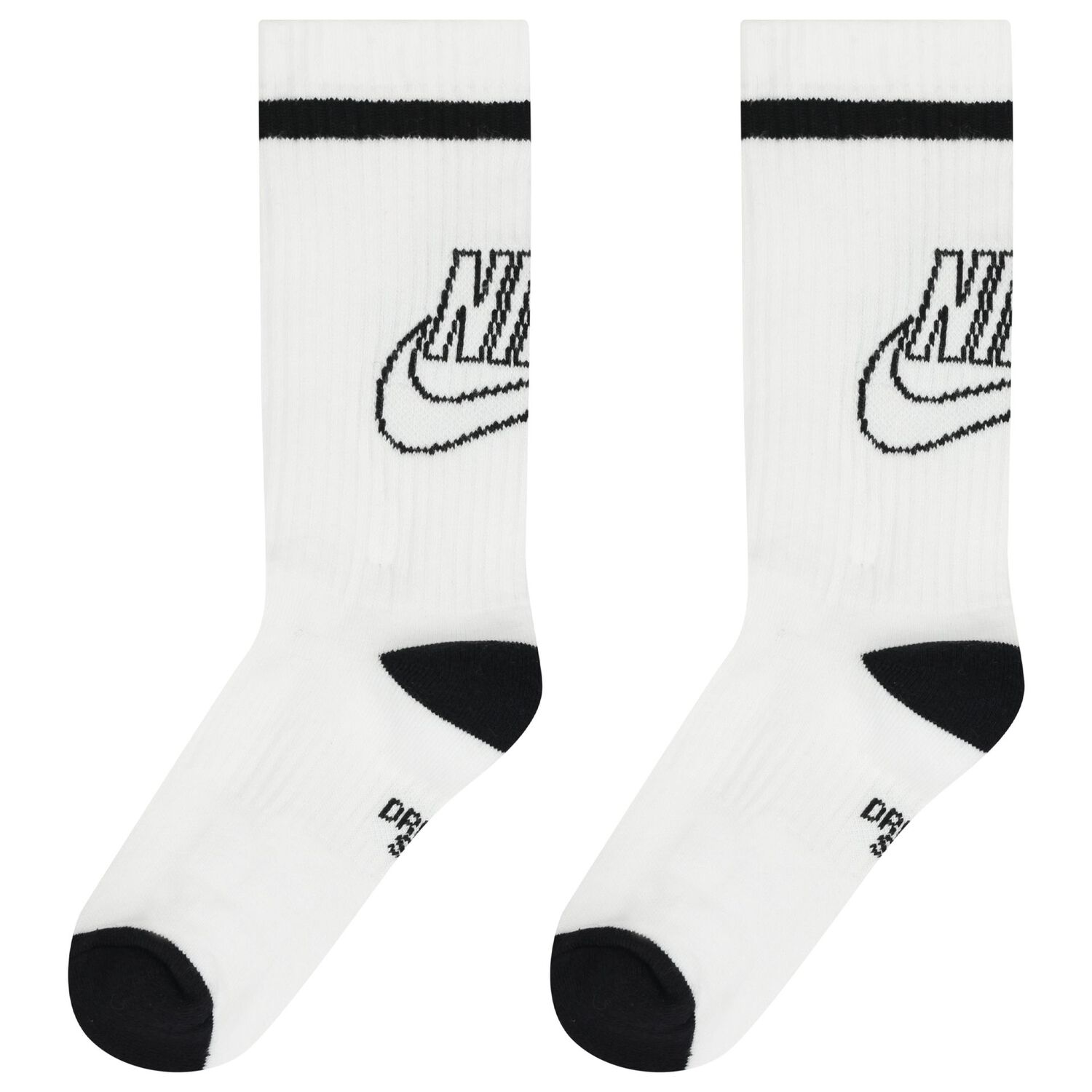 Boys White, Black & Grey Logo Socks ( 6-Pack ), 1, hi-res