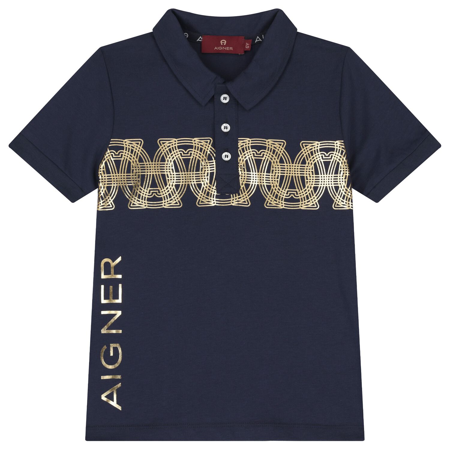 Boys Navy Blue Logo Polo Shirt, 2, hi-res image number null