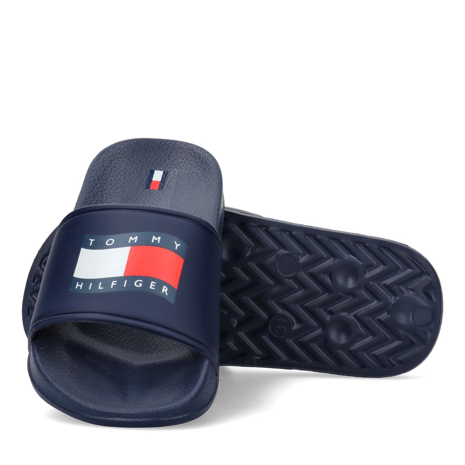 Boys Navy Blue Logo Sliders, 1, hi-res
