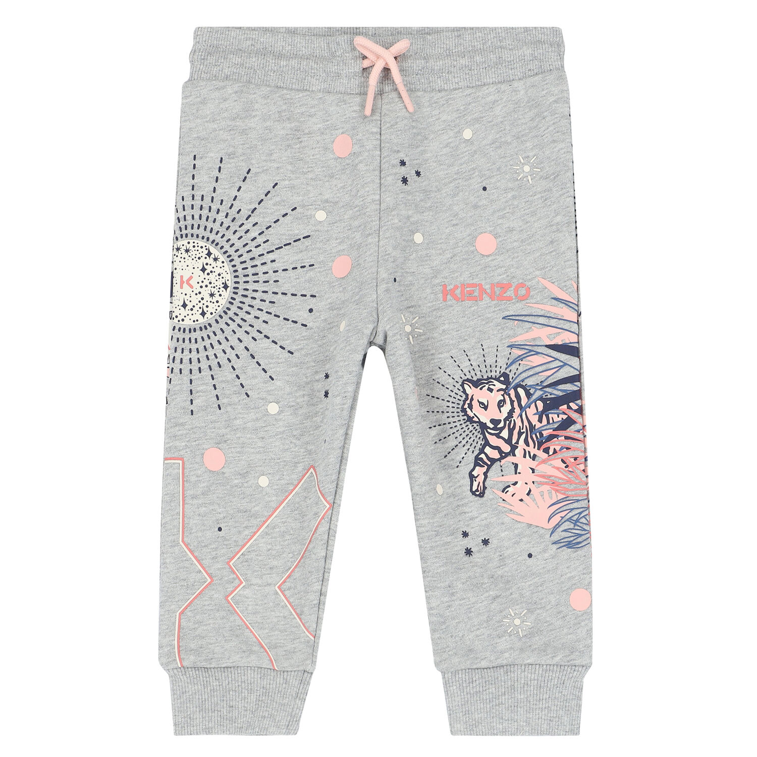Younger Girls Grey Logo Joggers, 1, hi-res