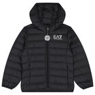 Boys Black Logo Jacket, 1, hi-res