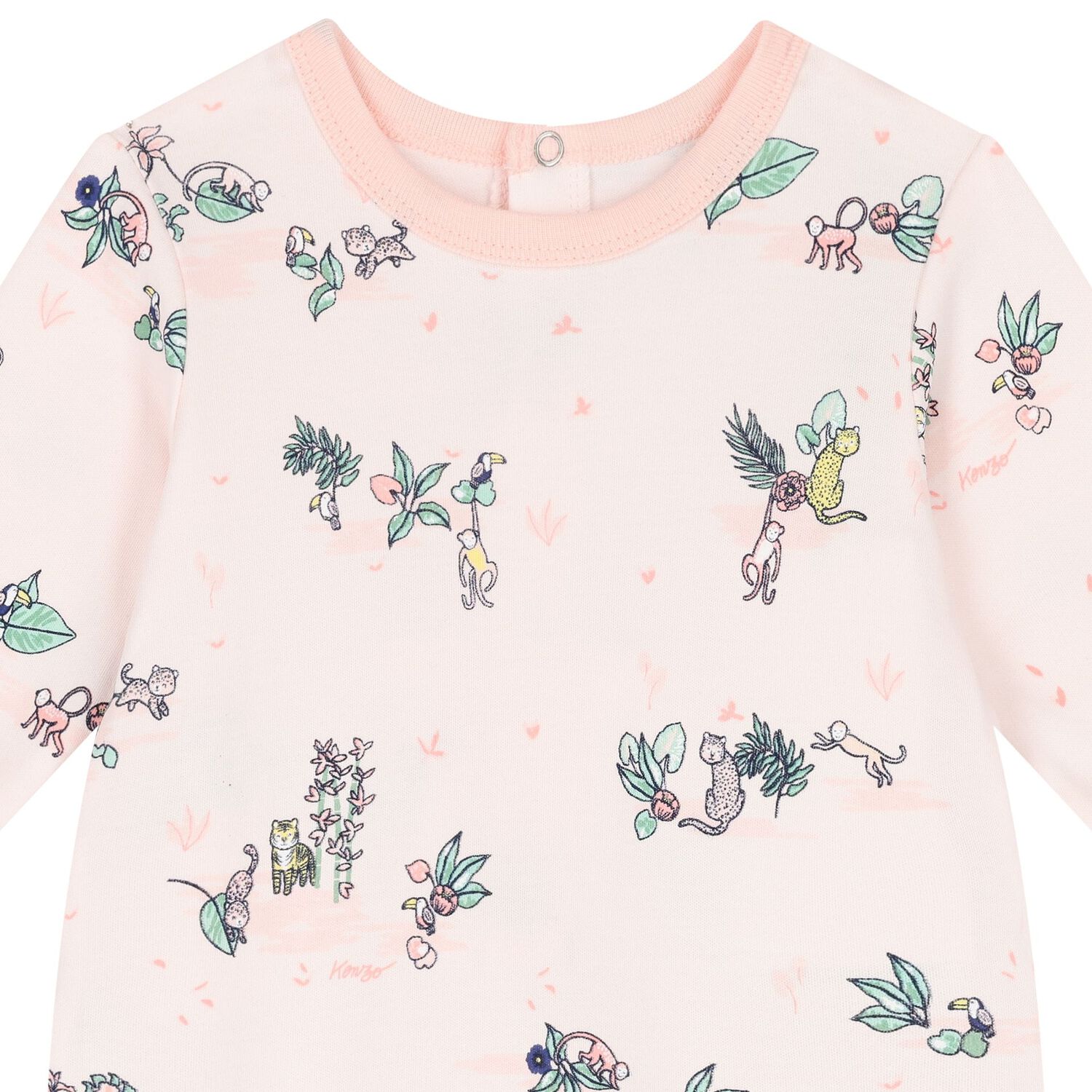 Baby Girls Pink Jungle Babygrow Gift Set, 1, hi-res
