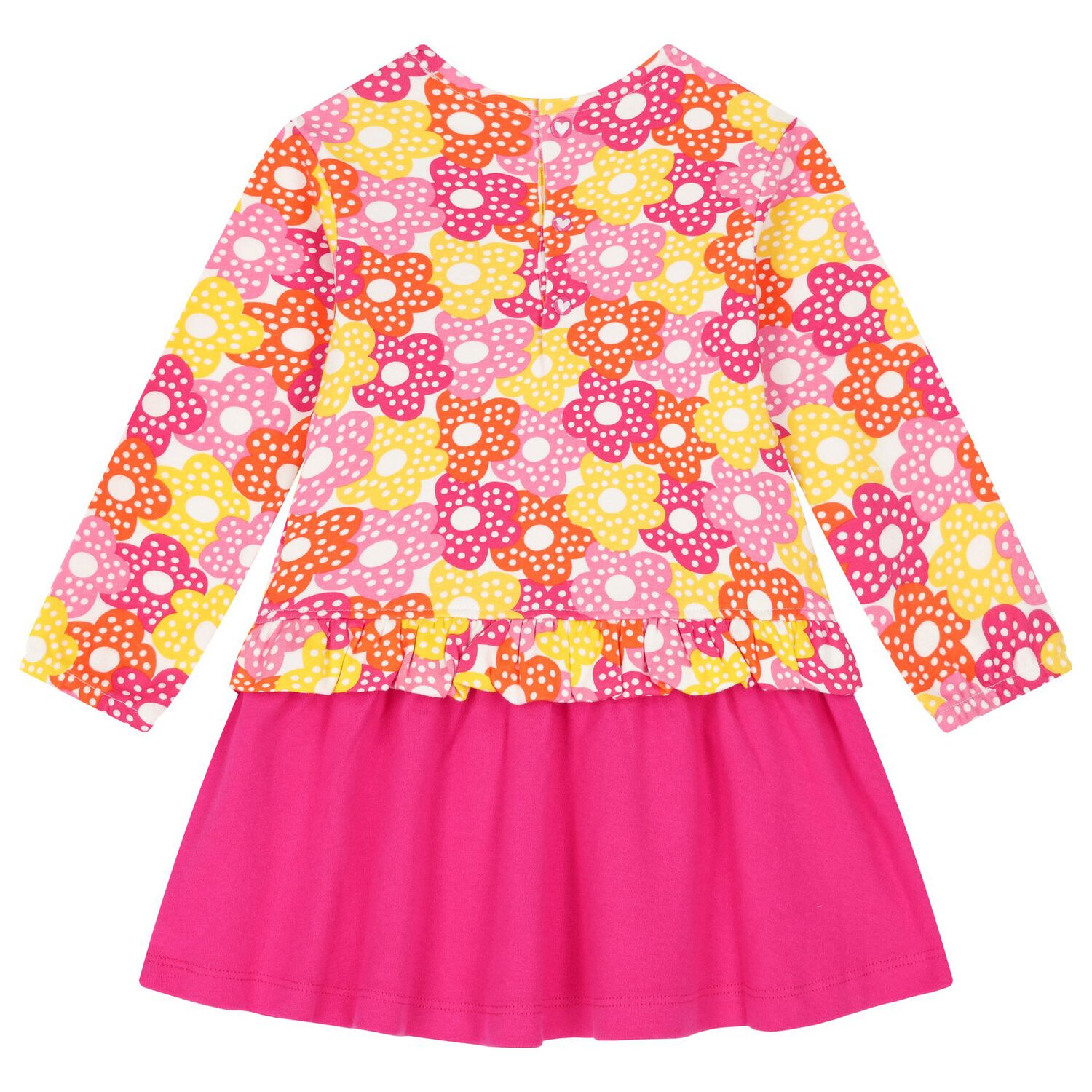 Girls White & Pink Flower Dress Set, 1, hi-res image number null