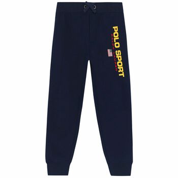 Boys Navy Logo Joggers