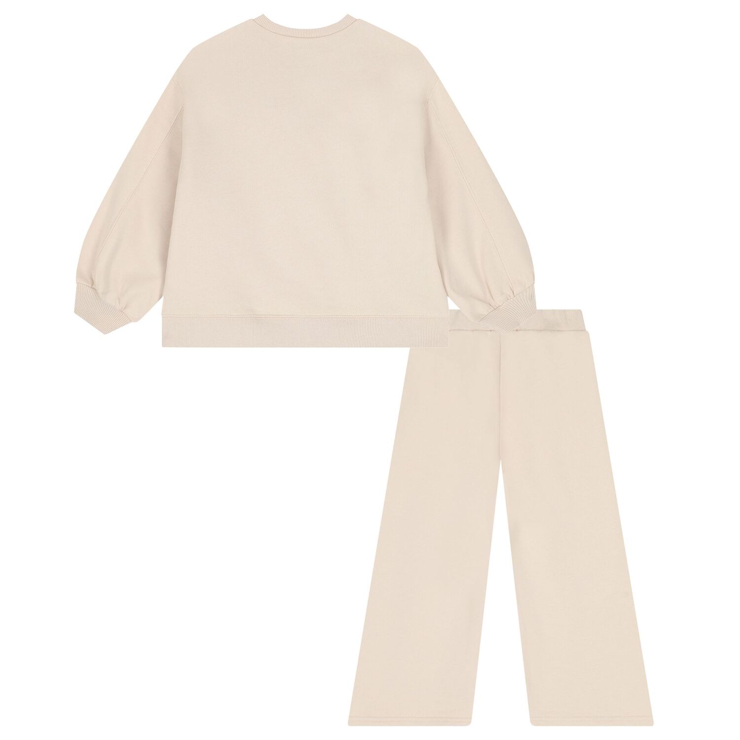 Girls Beige Puppy Tracksuit, 1, hi-res