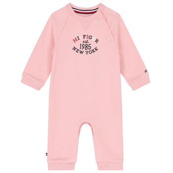 Baby Girls Pink Logo Romper