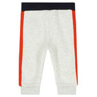 Baby Boys Grey Logo Joggers, 1, hi-res