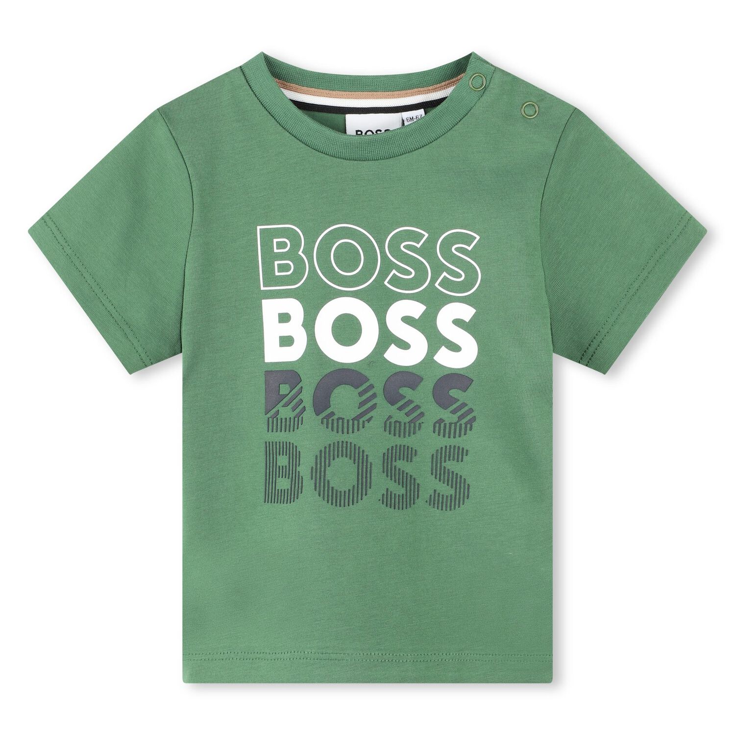 Younger Boys Green Logo T-Shirt, 2, hi-res