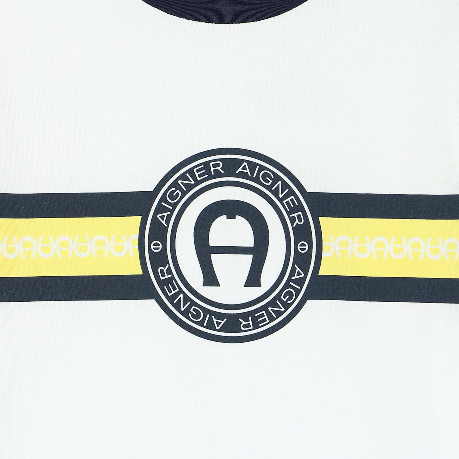 Boys White & Yellow Logo T-Shirt, 1, hi-res