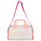 Girls Pink Iridescent Logo Bag, 1, hi-res