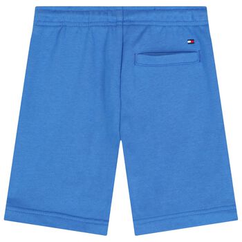 Boys Navy Blue Logo Shorts