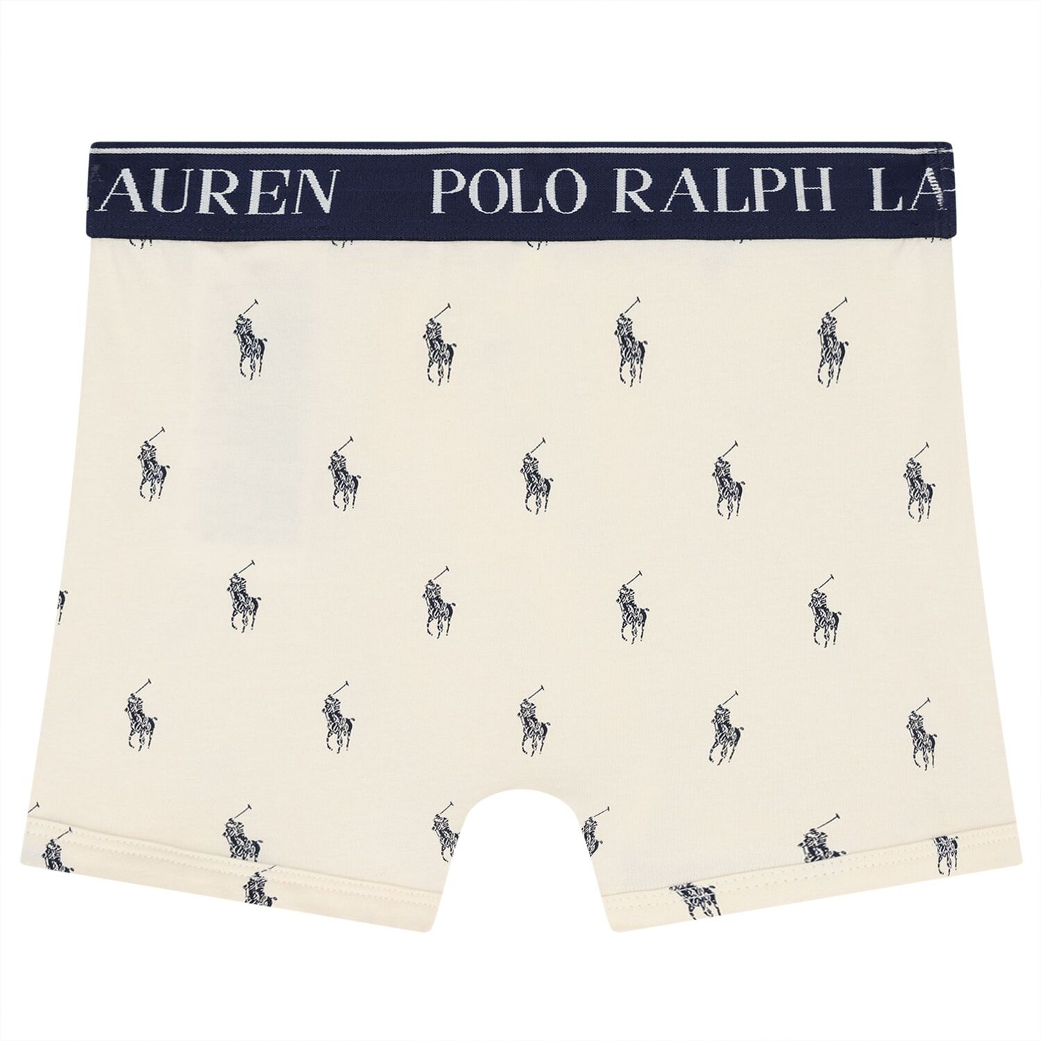 Boys Ivory, Blue & Navy Blue Logo Boxer Shorts ( 3-Pack ), 2, hi-res