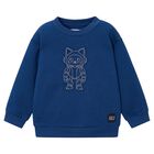 Boys Blue Robot Sweatshirt, 1, hi-res