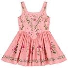 Girls Pink Floral Dress, 1, hi-res