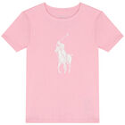 Girls Pink & White Logo Pyjamas, 1, hi-res