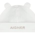 White Logo Baby Hat, 1, hi-res