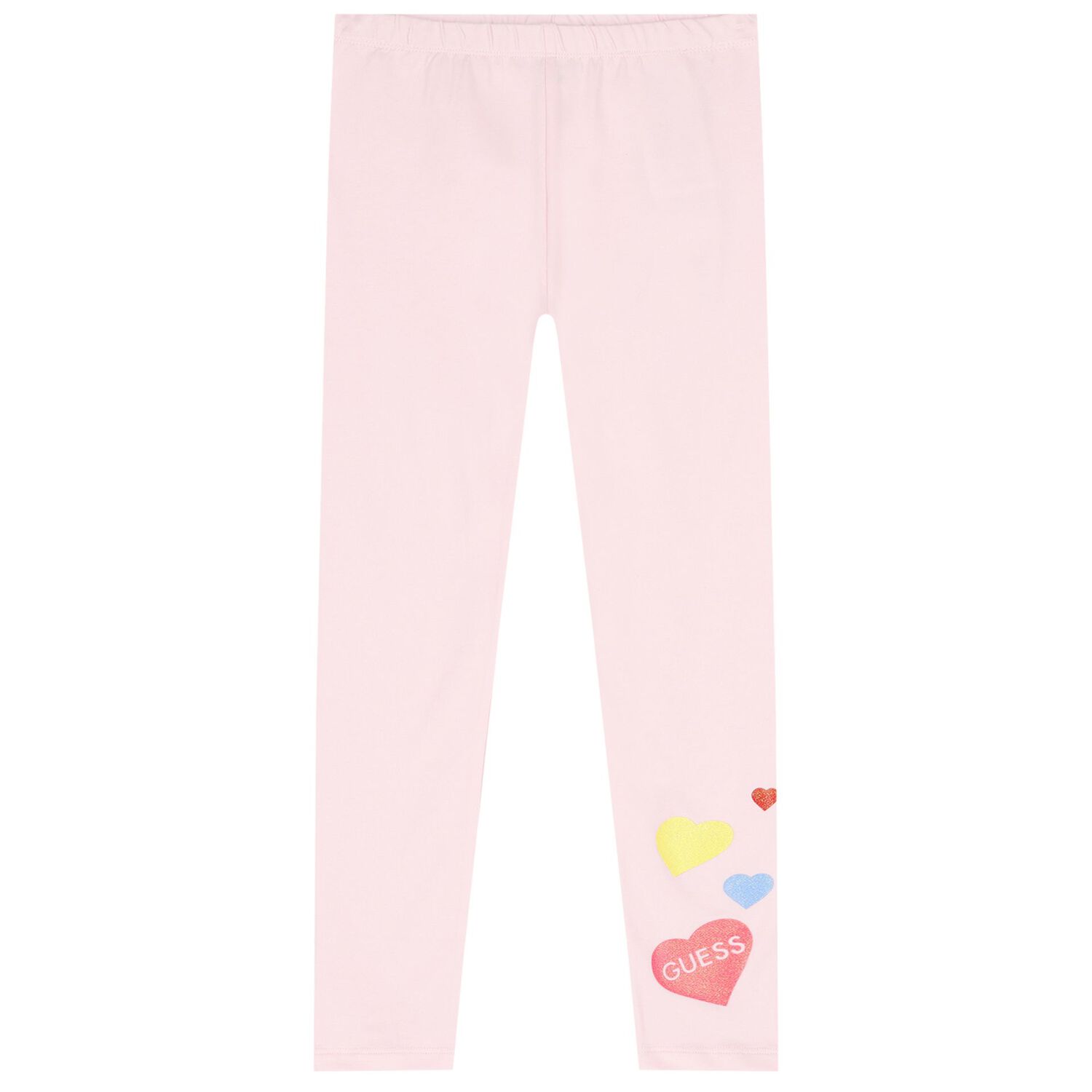 Girls White & Pink Heart Leggings Set, 1, hi-res