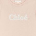 Girls Pink Logo Long Sleeve Top, 1, hi-res