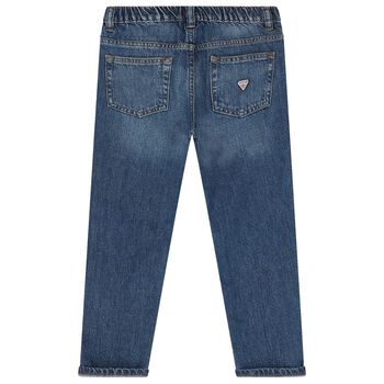 Boys Blue Denim Logo Jeans