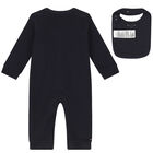 Baby Boys Navy Blue Logo Babygrow Gift Set, 1, hi-res