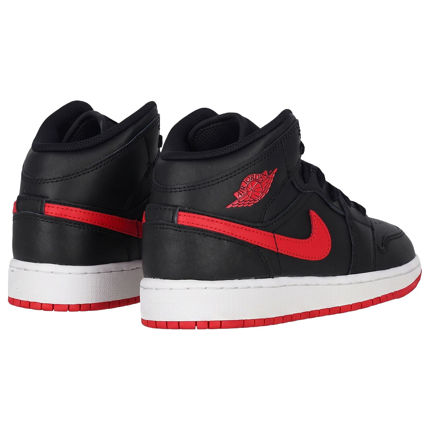 Black, White & Red Air Jordan 1 Mid Trainers, 10, hi-res