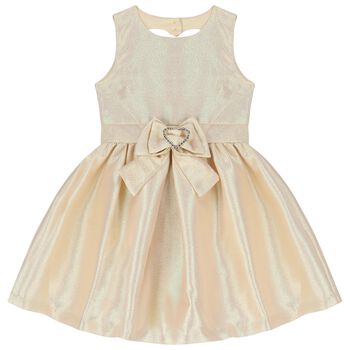 Girls Gold Glitter Dress