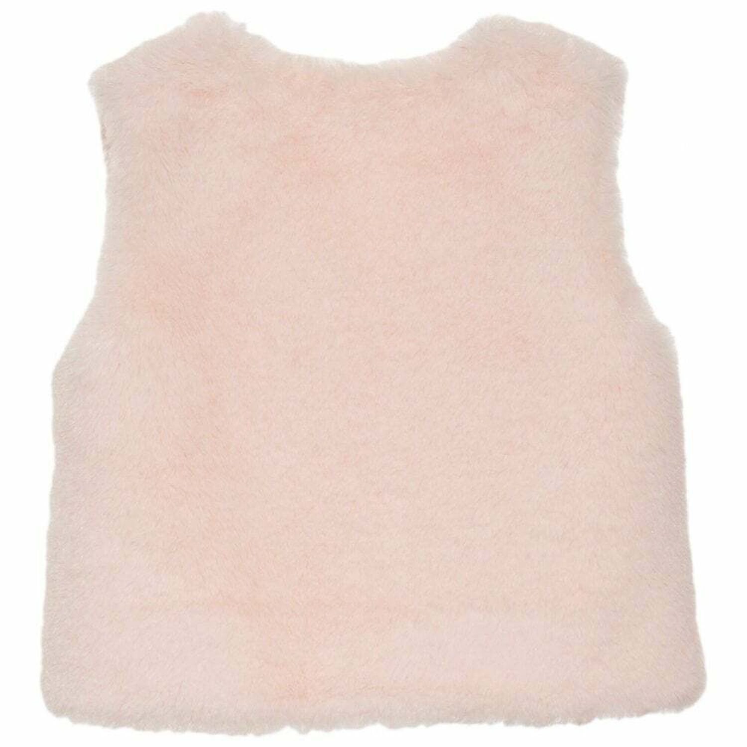 Girls Pink Fur Vest, 1, hi-res