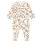 White & Gold Babygrow, 1, hi-res