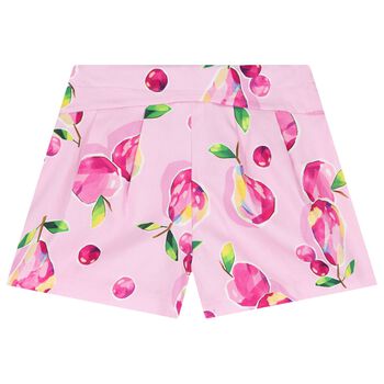 Girls Pink Fruits Shorts