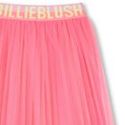 Girls Pink Logo Tulle Skirt, 1, hi-res