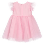 Younger Girls Pink Tulle Dress, 1, hi-res