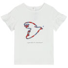 Younger Girls White Bird T-Shirt, 1, hi-res