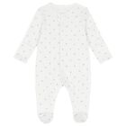 White Silver Bow Babygrow Set, 1, hi-res