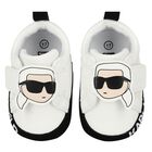 White Ikonik Baby Pre Walker Shoes , 1, hi-res