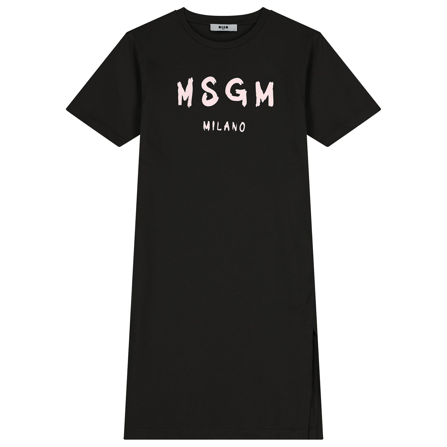 Girls Black Logo Dress, 1, hi-res