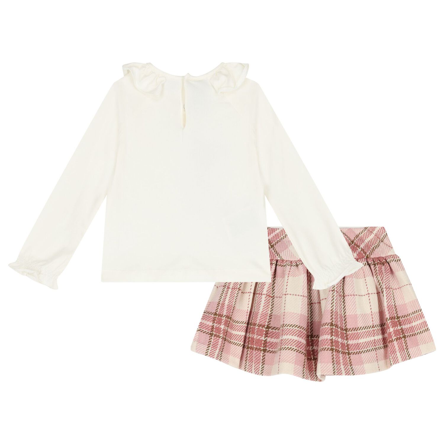 Younger Girls Ivory & Pink Skirt set, 1, hi-res image number null