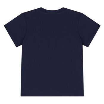 Younger Navy Blue Teddy Bear Logo T-Shirt