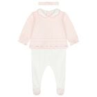 Baby Girls Pink Floral Babygrow Set, 1, hi-res
